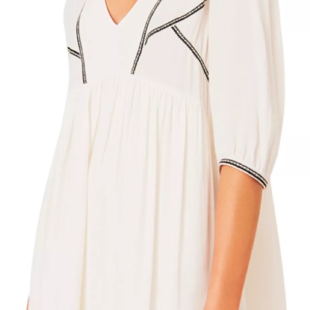 ba&sh Alma Embroidered White Mini Dress (XS)